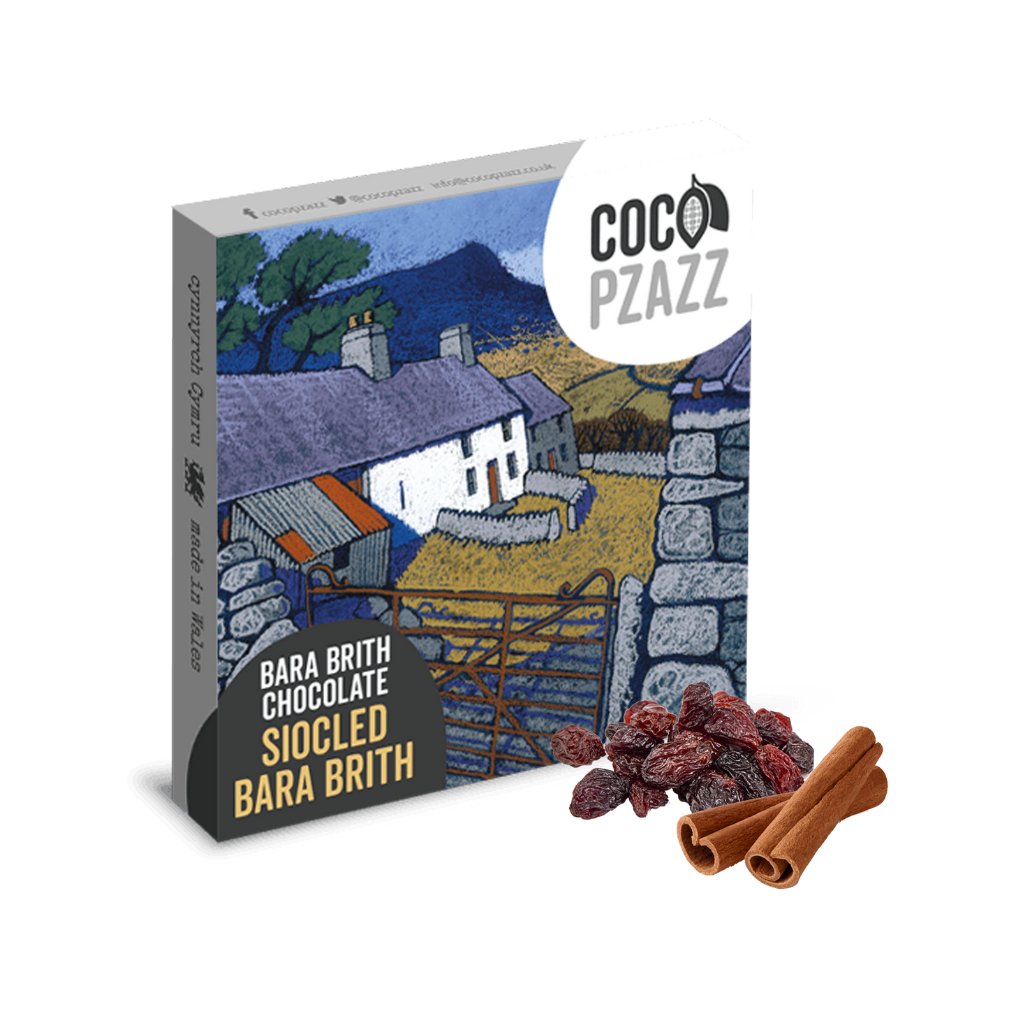 Siocled Bara Brith Milk Chocolate Bar 80g