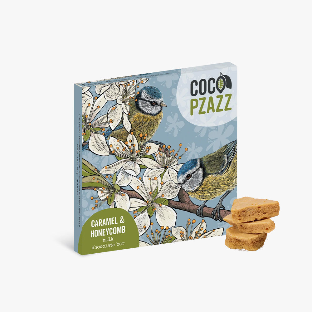 Fox & Boo Caramel & Honeycomb Milk Chocolate Bar 80g – Coco Pzazz