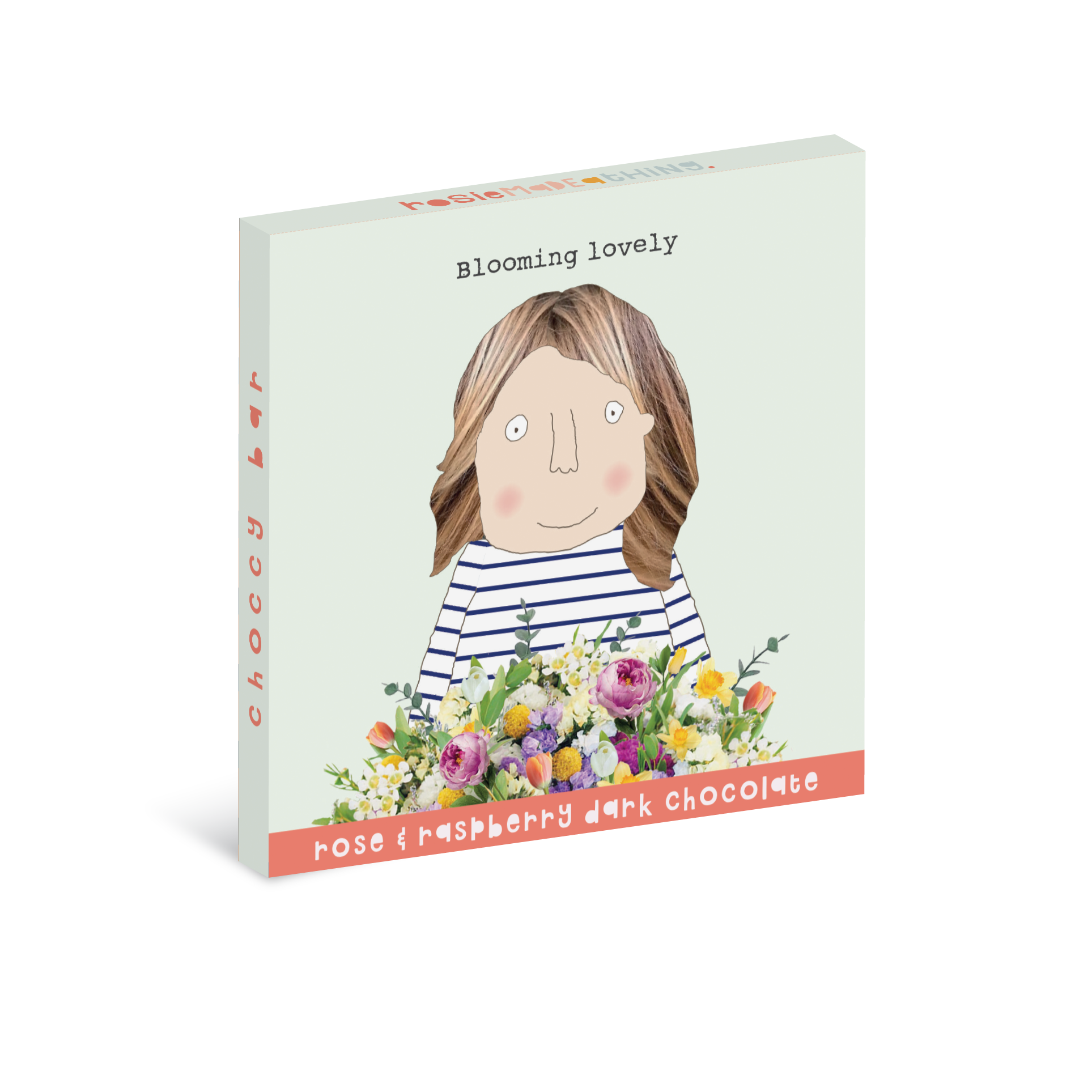 Rosie Made a Thing 'Blooming Lovely' Rose & Raspberry Dark Chocolate Bar 70g