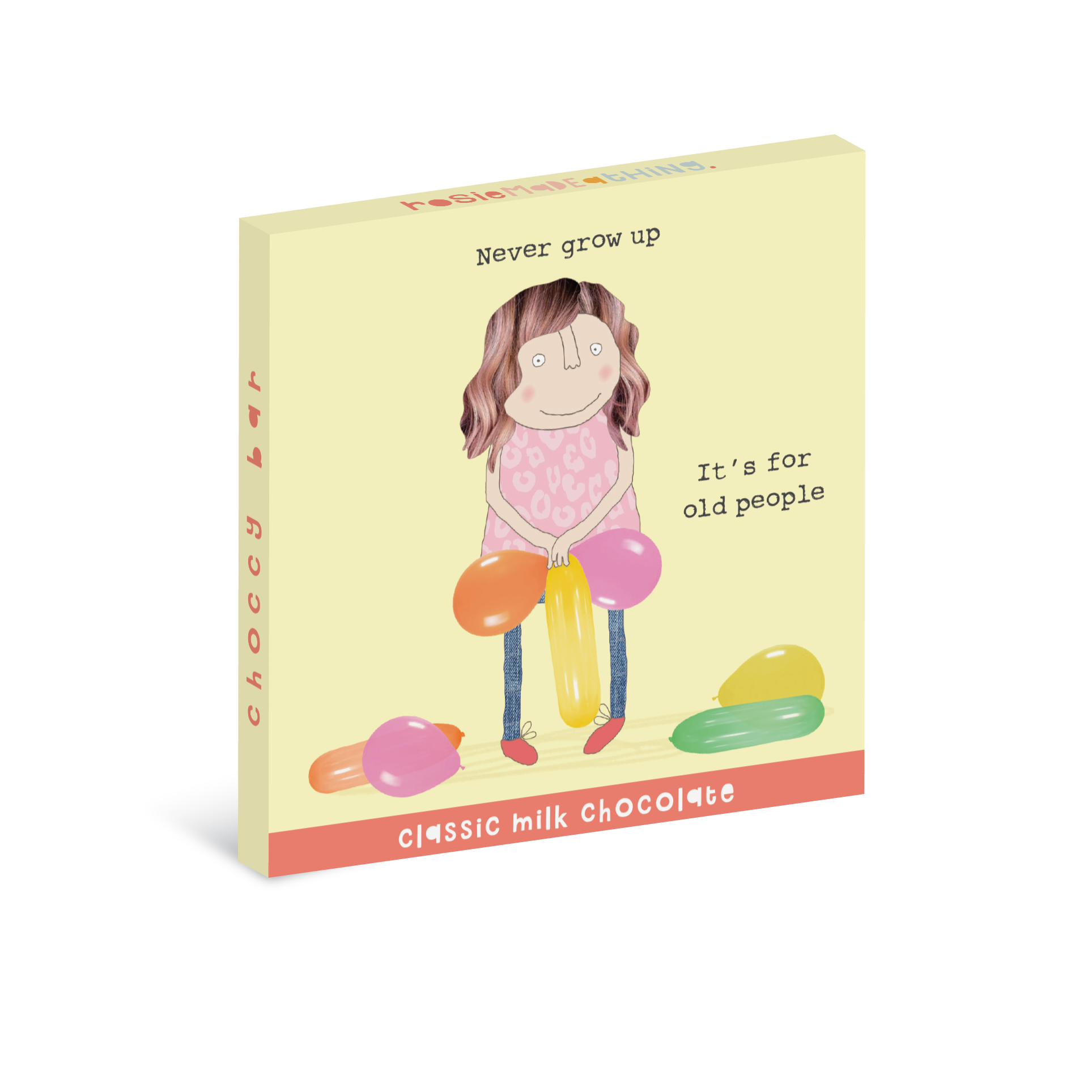 Rosie Made a Thing 'Never Grow Up' Classic Milk Chocolate Bar 70g