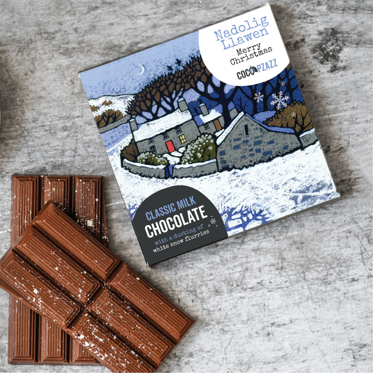 Chris Neale Classic Milk Chocolate with 'Snow Flurries' Bar 80g