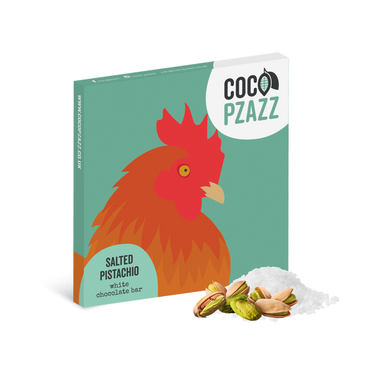 Fiddy & Mabel Salted Pistachio White Chocolate Bar 80g