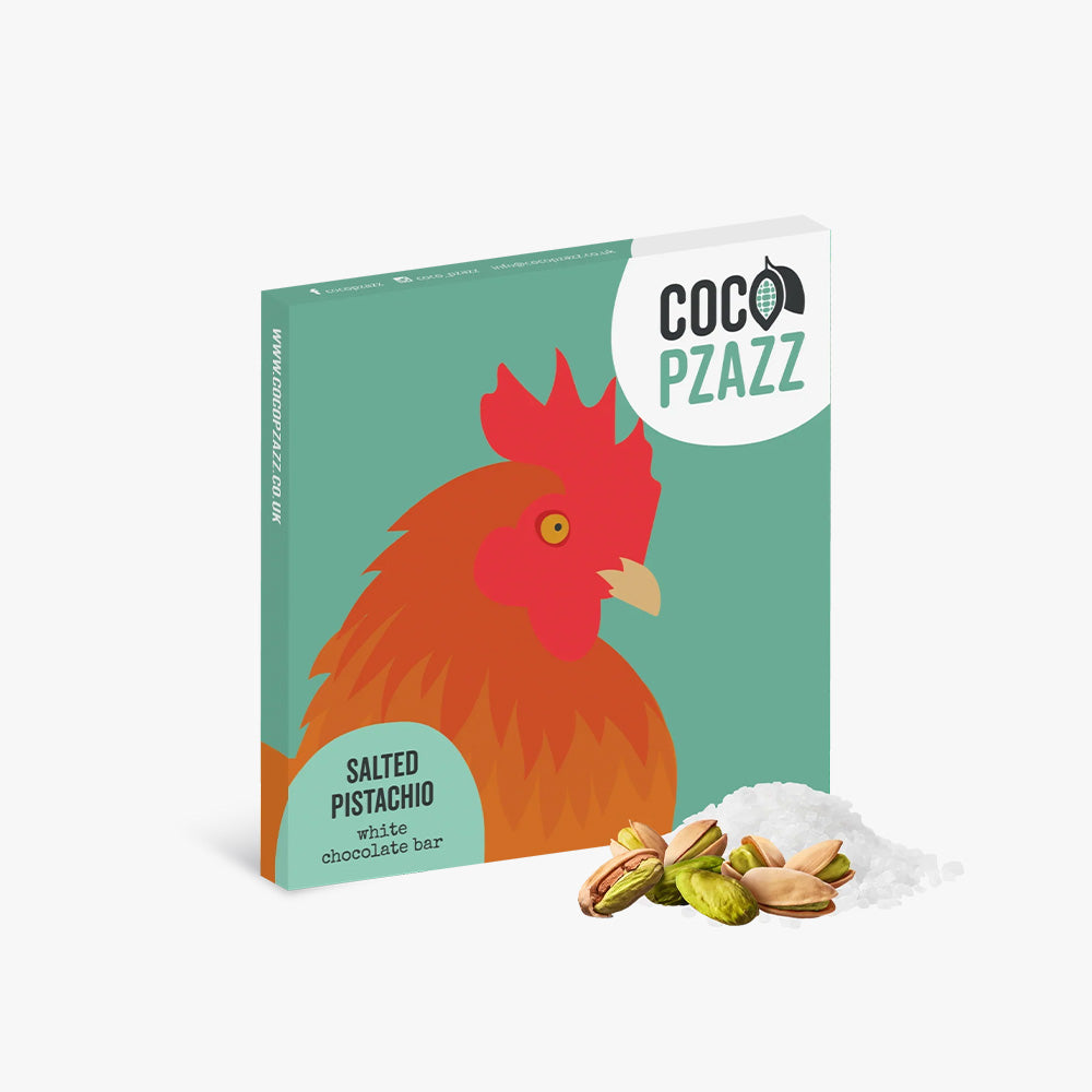 Fiddy & Mabel Salted Pistachio White Chocolate Bar 80g
