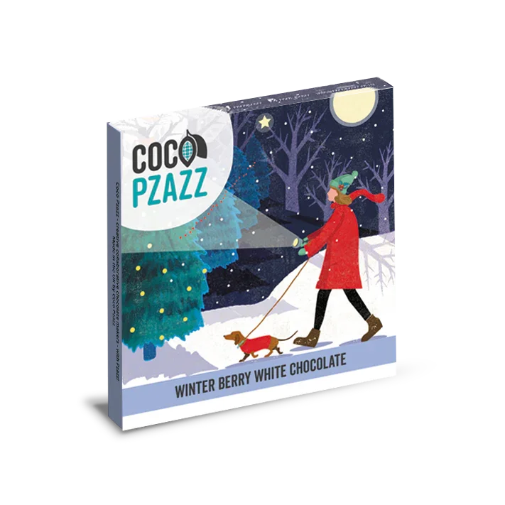 Rocket68 Christmas Winter Berry White Chocolate Bar 80g