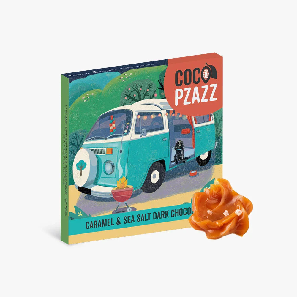 Rocket68 Caramel & Sea Salt Dark Chocolate Bar 80g