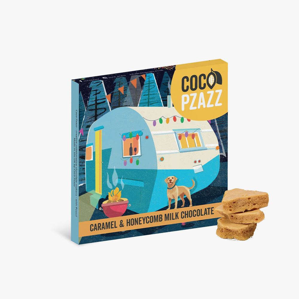 Rocket68 Caramel & Honeycomb Milk Chocolate Bar 80g