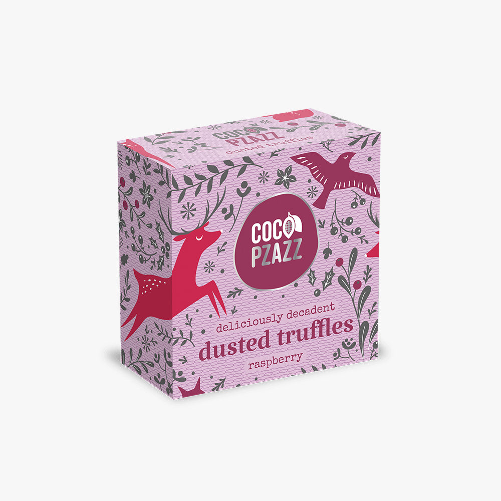 Christmas Raspberry Dusted Truffles 125g