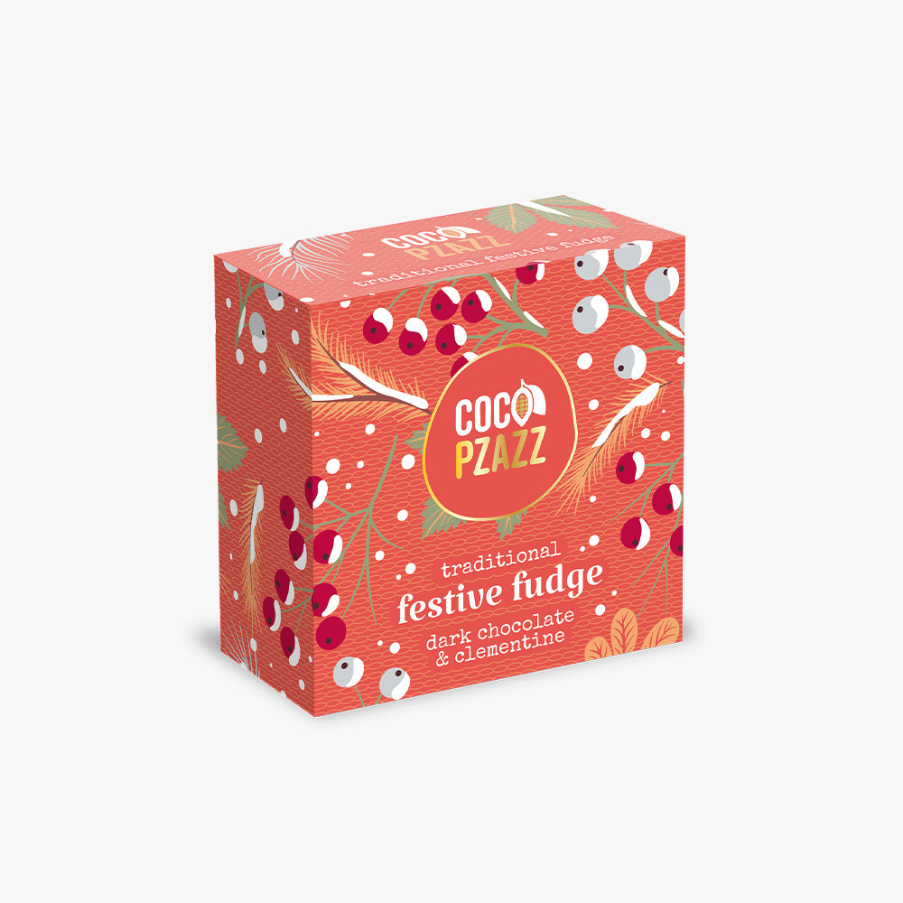 Dark Chocolate & Clementine Festive Fudge 150g