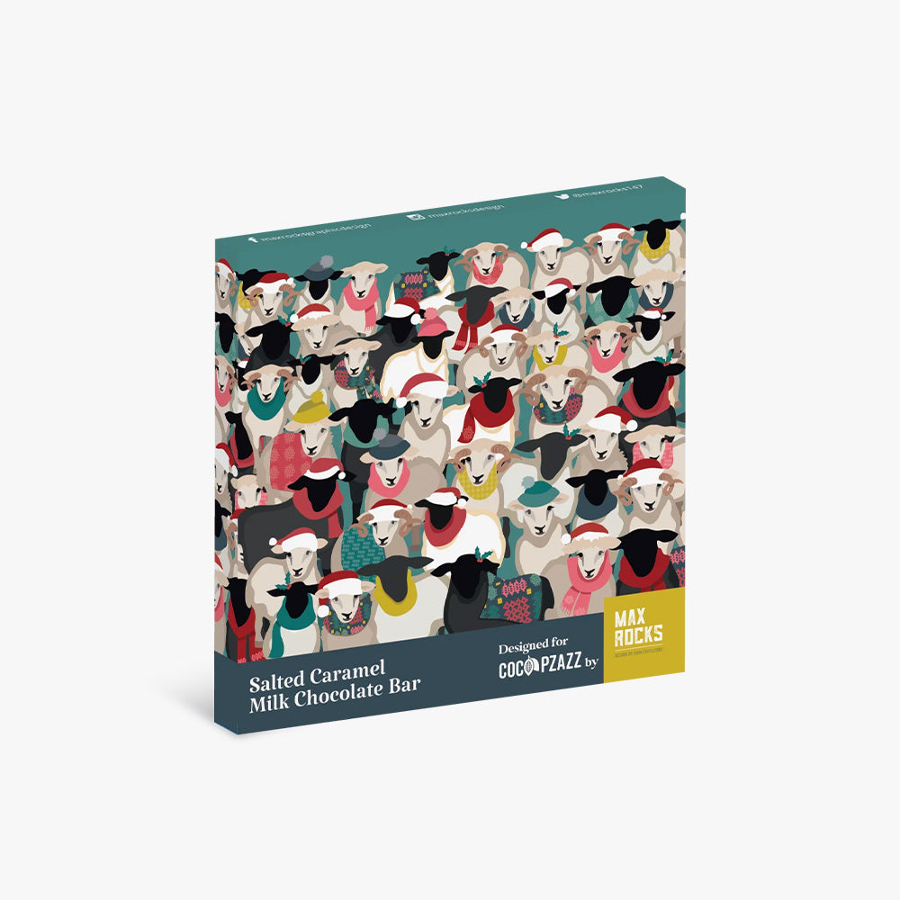 Max Rocks Christmas Salted Caramel Milk Chocolate Bar 80g