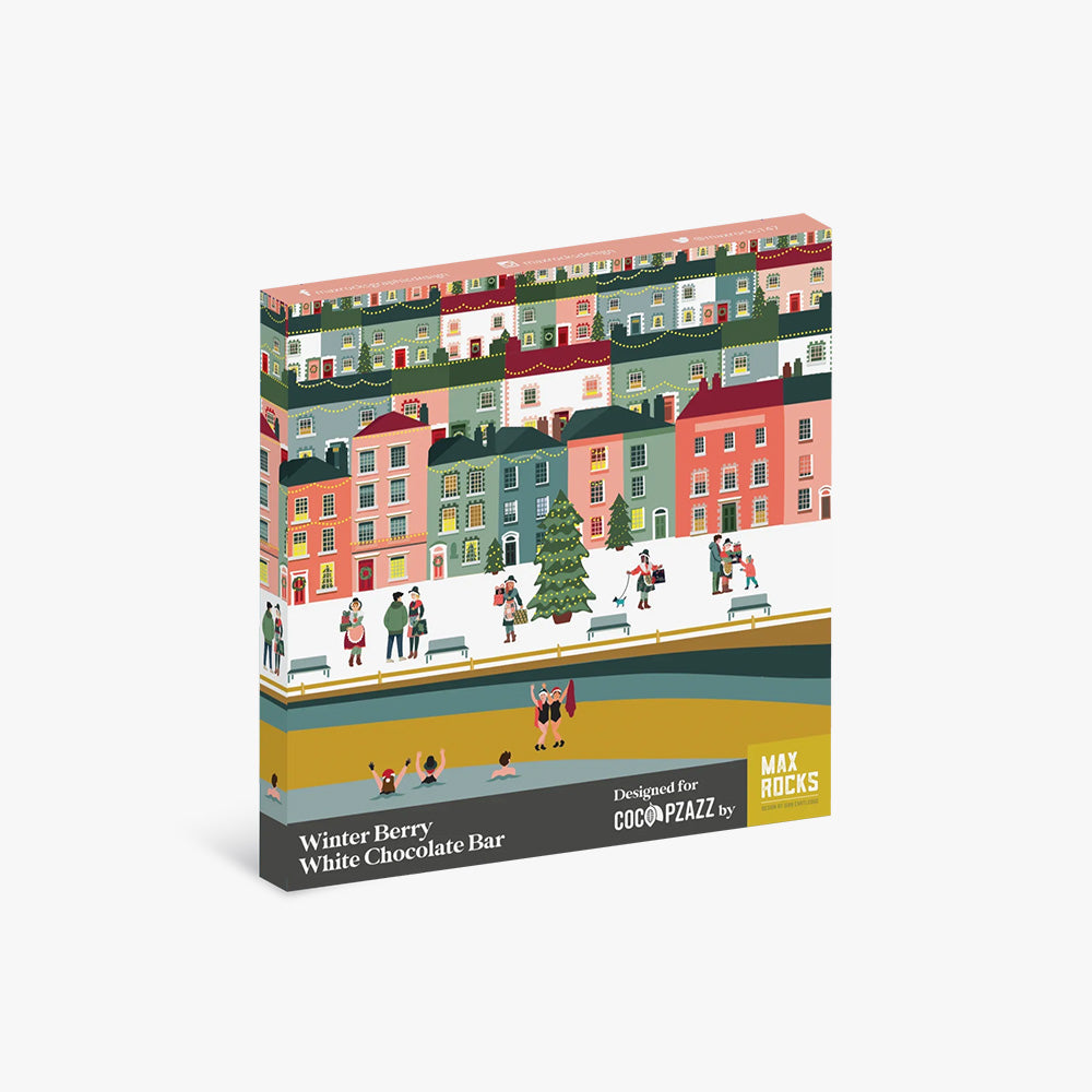 Max Rocks Christmas Winter Berry White Chocolate Bar 80g